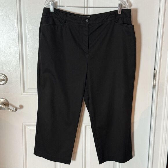 SAG HARBOR STRETCH Dress Career Pants Black Stretch woman's 16P Short - Picture 7 of 16